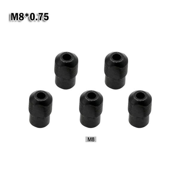 5 Pcs Mini Drill Chuck M8X0.75mm Thread Zinc Alloy Chuck Nut Grinding Bit Holder Rotary Tool Electrical Grinder Accessories