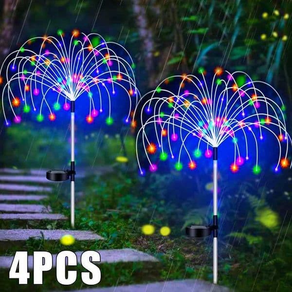 Solar LED Fireworks Fairy Light Outdoor Waterproof Garden Decoration Lawn Path Solar Light X241102