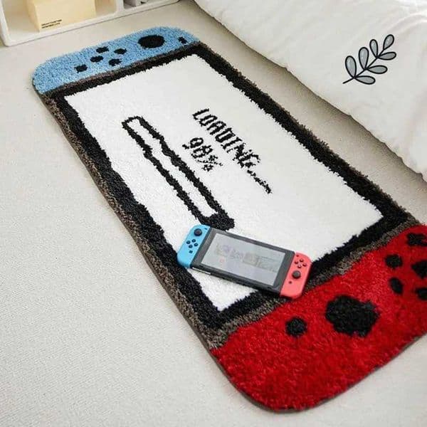 Switch Game Carpet Creative Flocking Antislip Rug for Bathroom Game Player Tufted Carpet House Decoration Bedroom Bedside RugXJ241101