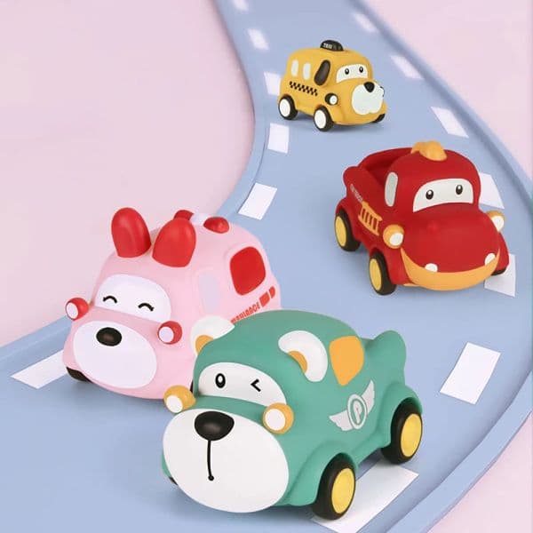 Baby Car Toys Cars Soft &amp 2025 Sturdy Pull Back Car Toys Mini Racing Car Kids Educational Toy for Children new Boys Girl 1-5 Years