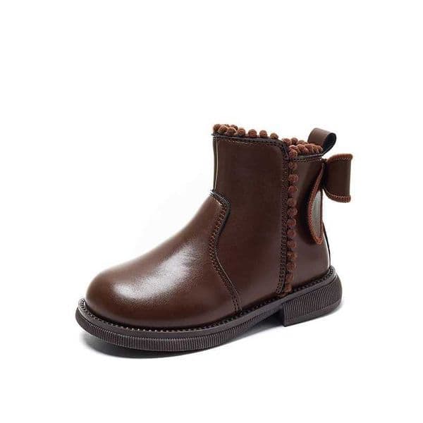 Autumn and Winter New Girls Short Boots Fashion Bow Baby Shoes Soft soled Childrens Princess Shoes Snow Boots M241102