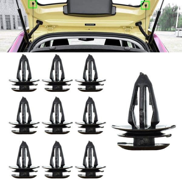 10pcs Cord Clips Plastic Black OEM REF 10116060 For MG ZS MG3 Rear Boot Load Cover Parcel Shelf String Cord Clips Retainer