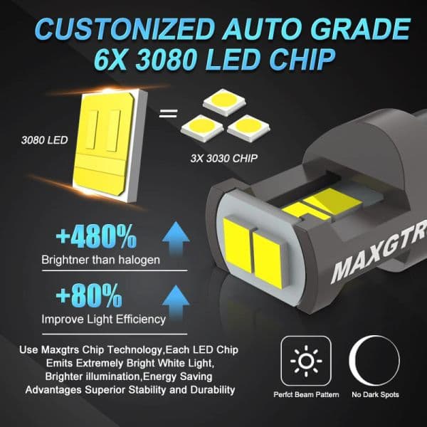 2x W5W 3080 SMD Car T10 new LED 194 168 Wedge Replacement Reverse Instrument Panel Lamp White Blue Bulbs 2025 For Clearance Lights