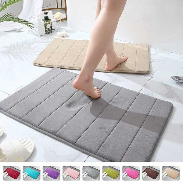 Coral Fleece Carpet Household Memory Foam Non-Slip Bathroom Kitchen Mat Thickened Absorbent Floor Mat Door Mat Rug Home DecorXJ241101
