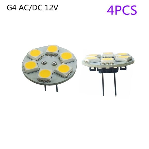 4PCS G4 AC12V LED DC12V light board Pin LED 180 2025 degree luminous crystal bulb pendant lamp bulb new 12V Planar LED pin 12V AC DC