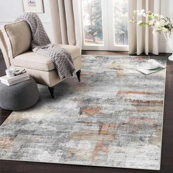Washable Rug Ultra Soft Area Rug 8x10 Non Slip Abstract Rug Foldable Stain Resistant Rugs for Living Room BedroomXJ241101 K260207