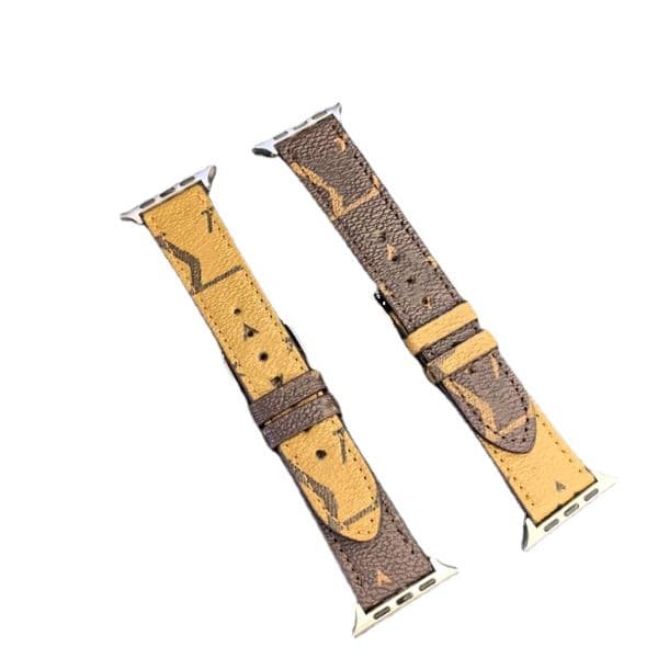 Luxury Designer Watchbands Strap For Apple Watch Band 42 38 40 41 44 45 49 mm iwatch 8 7 6 5 4 3 2 Bands For Man Woman Black Leather Letter Print Straps