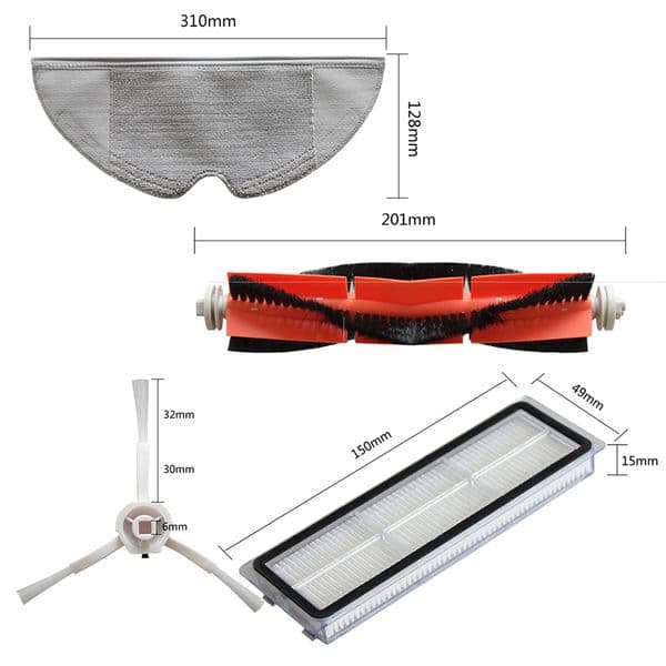 Mop Cloth Rags Water Tank Brush HEPA Filter for Xiaomi Mijia 1C 1T STYTJ01ZHM new Mi Robot 2025 Vacuum Mop SKV4093GL Accessories Spare