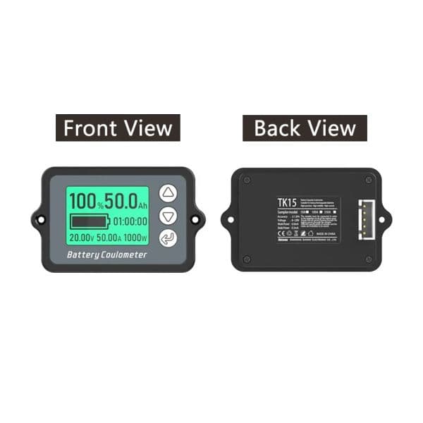 TK15 Battery Coulometer 50A 100A 350A Lithium Battery Capacity Tester Voltage Current Residual Power Indicator Battery Monitor