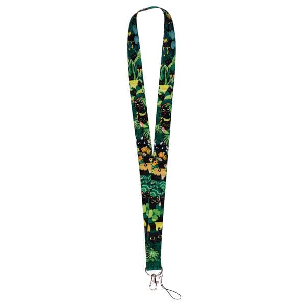 Cute Cat Lanyards for Key Green Plants Neck Strap For Card Badge Gym Key Chain Key Holder DIY Hang Rope Phone Accessories