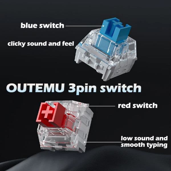 ZIFRIEND ZA94 94 Keys Gradient Color Mechanical Keyboard LED Keycap Gaming Keyboards 90% Full Size 3 Pin Switch Keycaps NKRO
