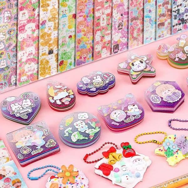 Cream Glue GOO Card Sticker Set DIY Full Set of Tools GOO Card Hand Sticker Picture With Girls' Children's Toys