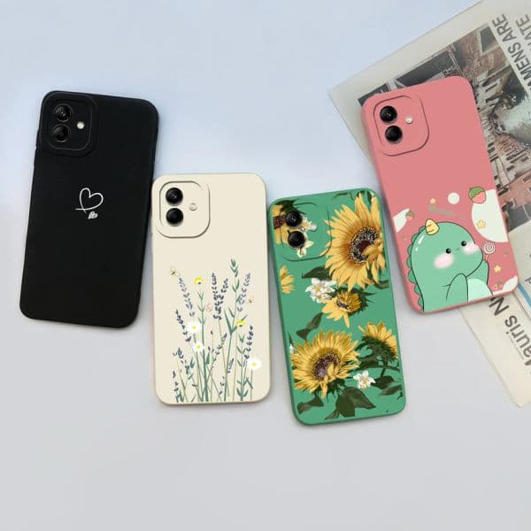 For Samsung Galaxy A04 4G A04E A05 A05S Case Cute Little Dinosaur Liquid Cover Protective Coque For A 04 A 04E A 05 A05S Funda