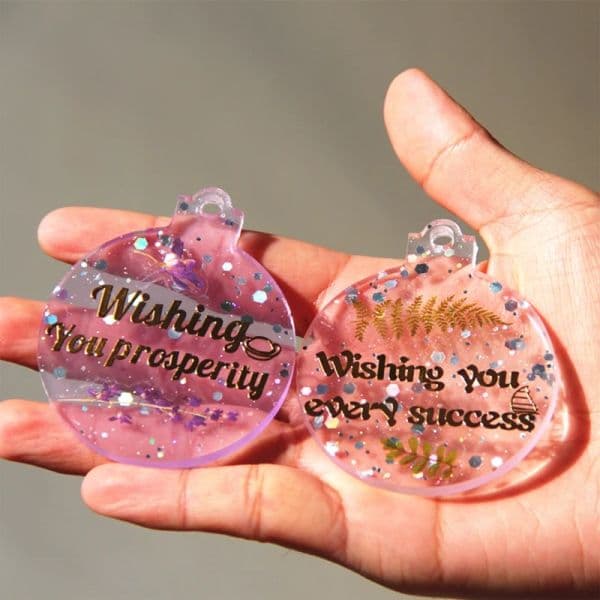 4 Pcs Christmas Ball Pendant UV Epoxy Resin Molds Handmade Keychain Silicone Mould DIY Crafts Jewelry Decorations Mold