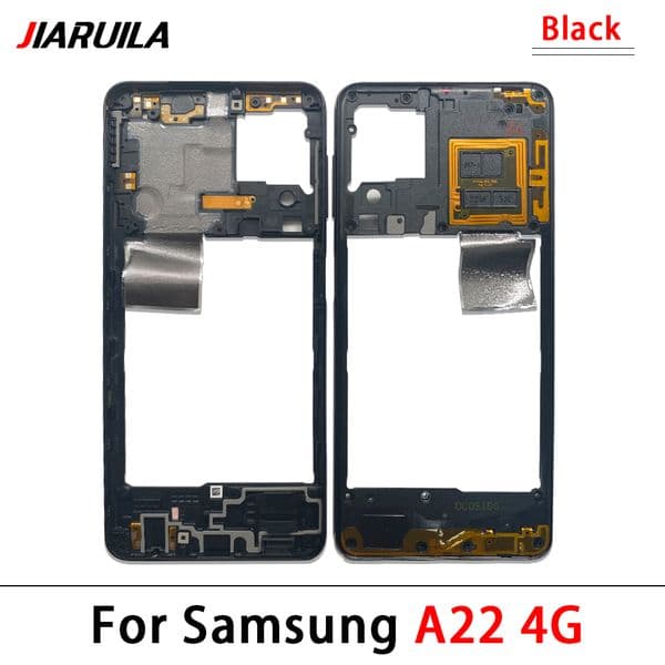 For Samsung A22 5G A226B / 2025 A22 4G A23 5G Housing Middle Frame Case Middle Frame Bezel Plate Replacement Parts With Side Key