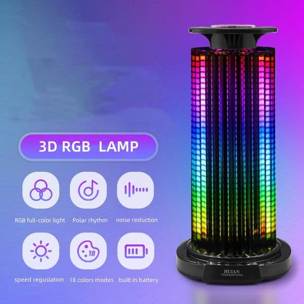 RGB Music Sound Control LED Lights new Pickup Light Rhythm Ambient Light For Car Tv Game Computer 2025 Desktop Decora lights