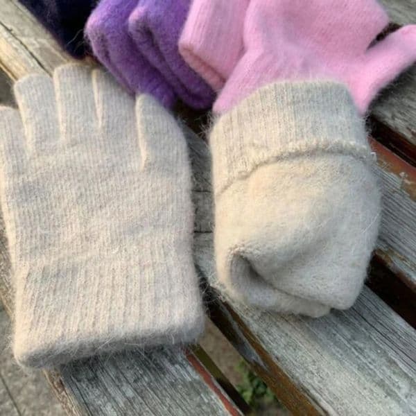 Women s Winter Plush Warm Riding Driving Gloves Solid Color Simple Plus Veet Student Knitted Woolen Outdoor 5