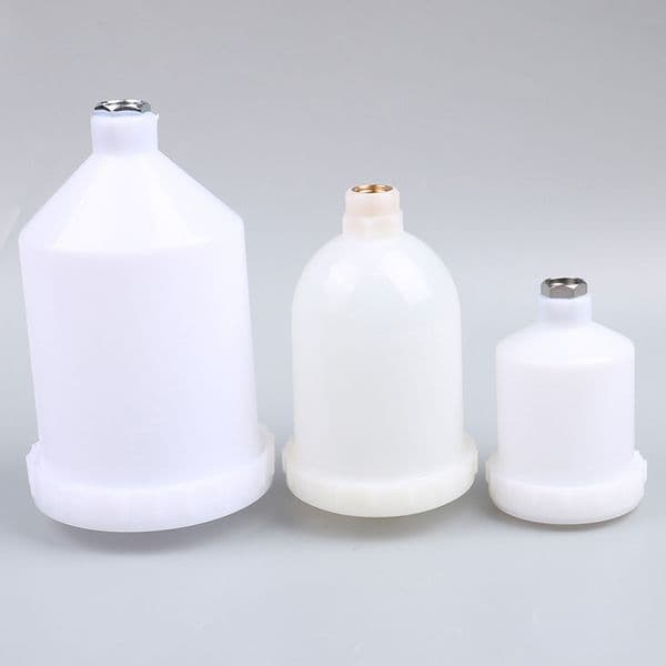 600/250ml Plastic Spray Paint Pot Sprayer Cup Air Gravity Feed Fastmover Thread Connector For Spray Gun Tools