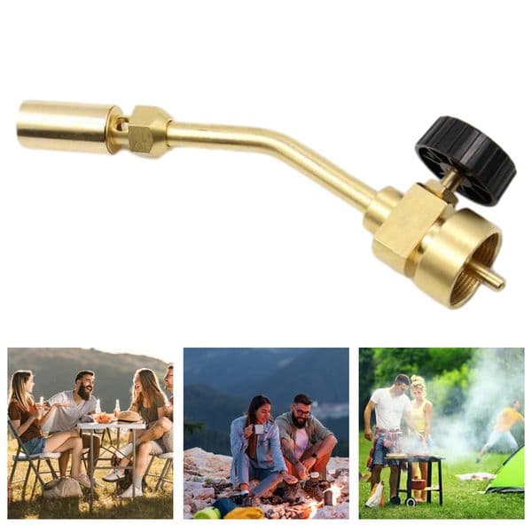 Full Copper Propane Torch Head Pencil Flame MAPP Gas Welding Torch High Temperature Heating Flame Gun for Soldering/Brazing