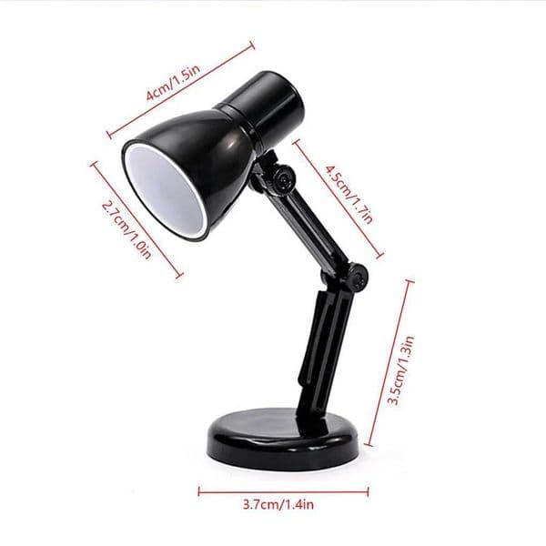 Table Lamp 2W 180 Adjustable Folding Reading Light Warm Eye Protection Night Light Black Z241130