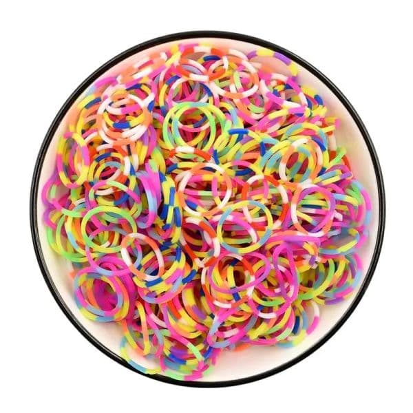 600 Pcs Elastic Rubber Loom Bands Kids Weaving Bracelet Toys Rubber Girl Braid Plaits Accessories Children'S Goods Gifts