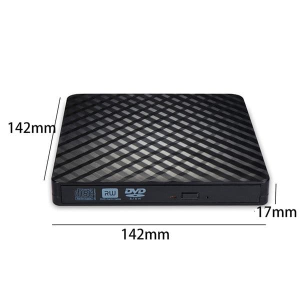 External USB3.0 DVD RW CD Writer Slim Optical Drive Burner Reader Player Tray Type Portable For PC Laptop