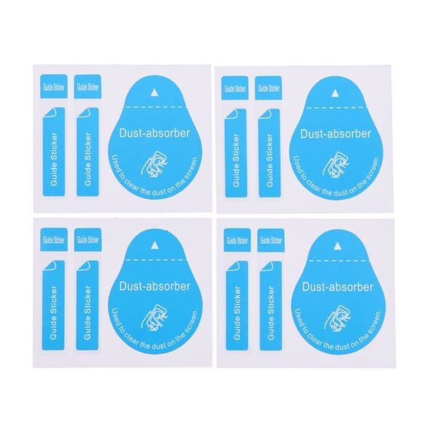 Hot20/50pcs Blue Dust Removal 2025 Phone Screen Cleaning Tool All Phones 3 In 1 Dust-absorber + Guide Sticker Clear Dust On Screen