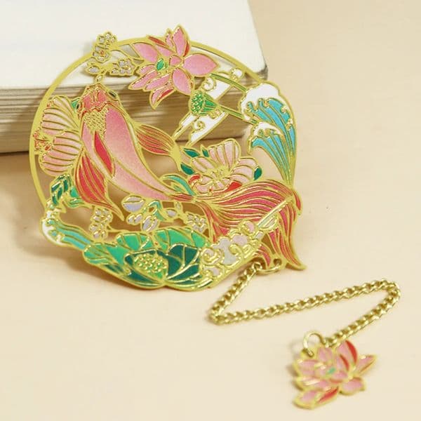 Chinese Style Bookmark Brass Art Culture Book Clip Teachers'Day Pendant Gift Stationery Delicate Fresh Brass Bookmark Pendant
