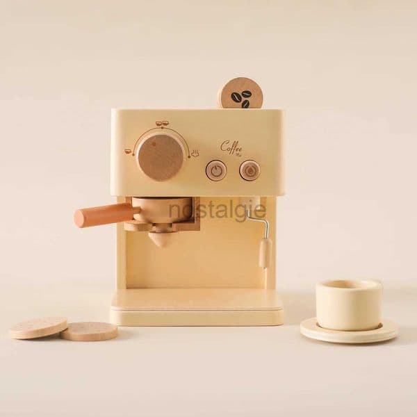 Kitchens Play Food Childrens Coffee Machine Kitchen Toys Wooden Montessori Toy Set Kids Cosplay Play House Early Education Educational Toys Gifts 2443