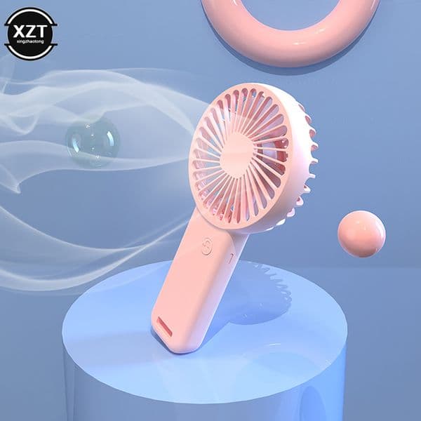 Portable Handheld Fan Small Cooling Fan USB Rechargeable Eyelash Fan Low Noise Mini Fans Outdoor Portable Fans with Phone Holder