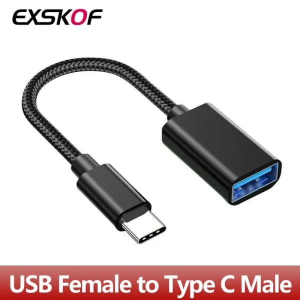 OTG Type C Cable Adapter USB to Type C Adapter Connector for Xiaomi Samsung S20 Huawei OTG Data Cable Converter for MacBook Pro