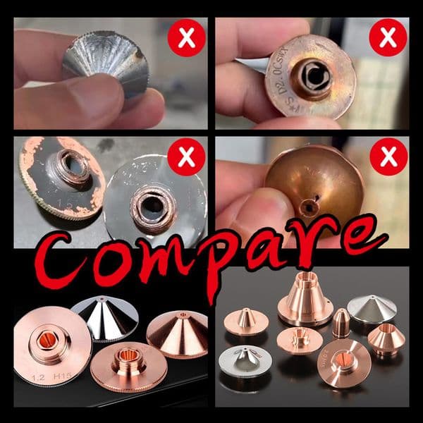 Copper Laser Nozzle to Machine for Cutting D32 H15 M14 Single Double Chrome for Raytools Laser Head BT240 BM114 BM110 Precitec