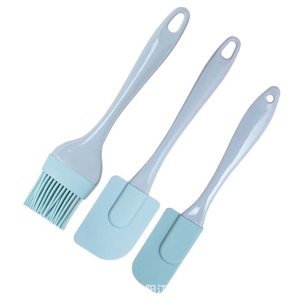 3pcs/set Silicone Spatula Set Cream Scraper Food Grade Non Stick Heat Resistant Spatulas Mixer Cooking Baking Mixing Baking Cake Tools HW0227