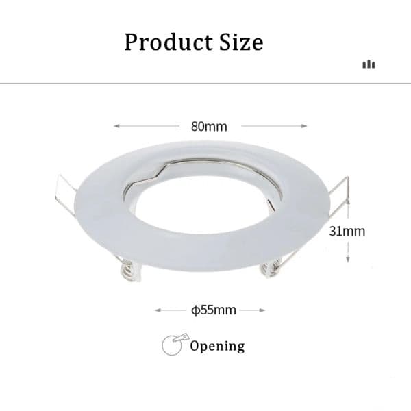 LED Downlight Recessed Mount Frame 2025 new GU5.3/GU10/E27 Ceiling Lamp Holder Base Kitchen Spot Lighting Bracket Fittings Cutout 55mm