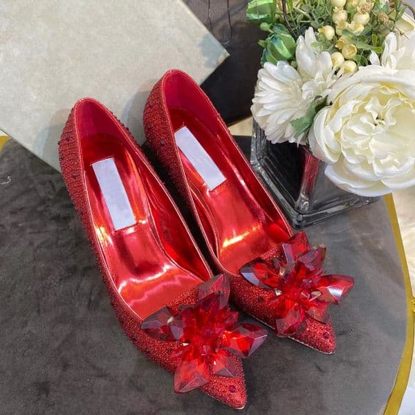 Women's Rhinestones High Heel Shoes Wedding Shoes Stiletto Heels Banquet Pumps