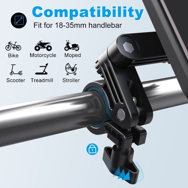 Universal Waterproof Bicycle Phone Holder Bag Case 360° Rotatable MTB Bike Motorcycle Scooter Cell Phone Support Mount Bracket