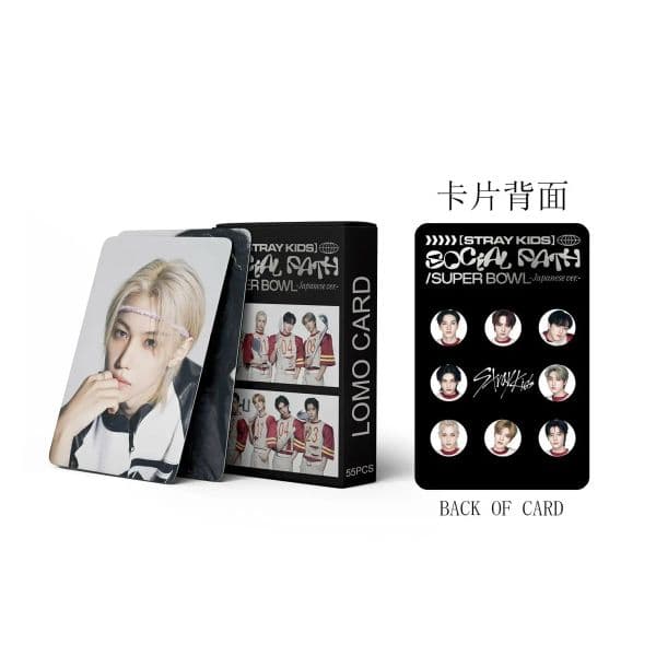 55pcs/set Kpop Stray Kids Album Social Path Photocards Lomo Cards New Album Straykids Photo Card Postcard for Fans Collection
