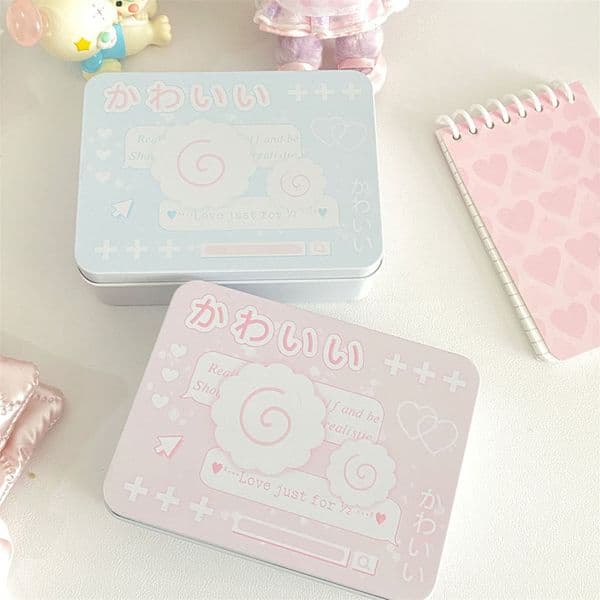 1pc Metal Rectangular Empty Mini Tin Box Tinplate Push Candy Pill Cases Bins Jar Hinged Containers Small Organizer Storage Box
