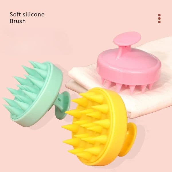 Multifunctional Silicone Scalp Massage Comb Shower Brush Mini Head Meridian Massage Wash Clean Care Hair Tool Brush