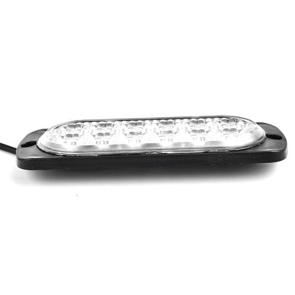 Black Housing Transparent Lens Set Kit Safety Working Lamps Flash Light Bulbs Luminous Plastic DC 12V-24V Parts White