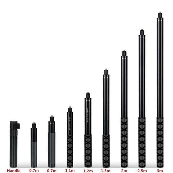 Metal Invisible Extended Edition Selfie Stick Scalable Monopod for Insta360 X3 X4 Accessories for 13 DJI Action 5 4 3 StickLX241102
