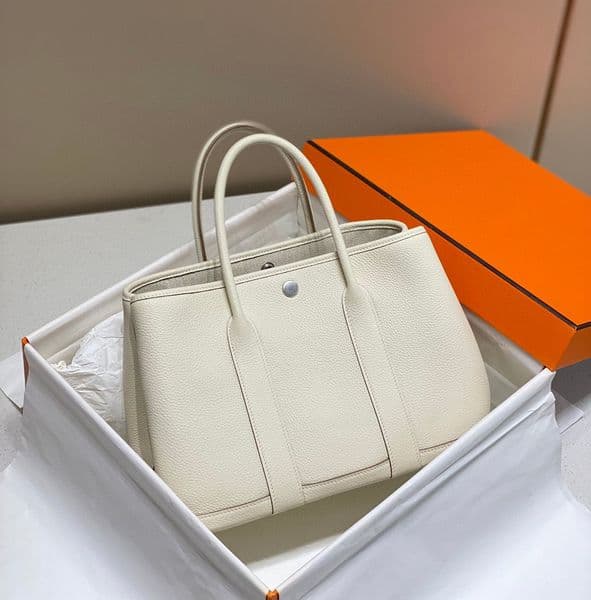 Gardens Handbag Large Capcity Totes Garden Party Bag Genuine Leather Canvas Splicing 7a Premium Handmade Commuting Underarm Laptop Lar