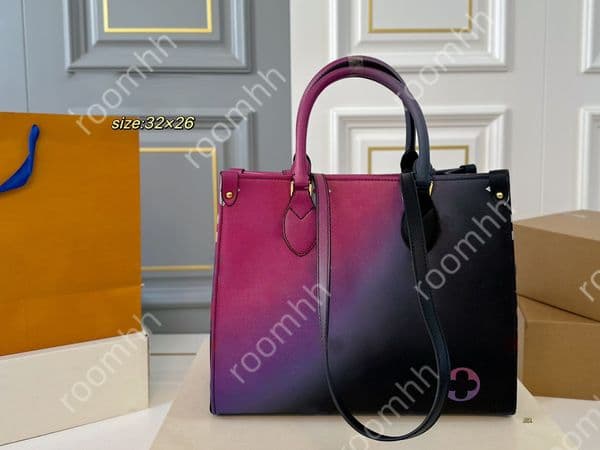 Designer Bag Woman Tote bag Handbag Fashion Leather Messenger Shoulder Canvas Outdoor Beach Wallet Woman Shopping Bag Size32 26 CM