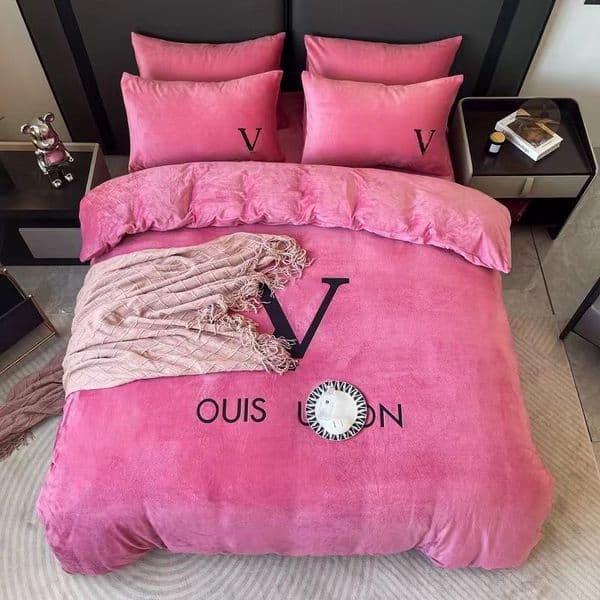 Designer 4 thickened crystal veet warm bedding Winter 3 piece set beding