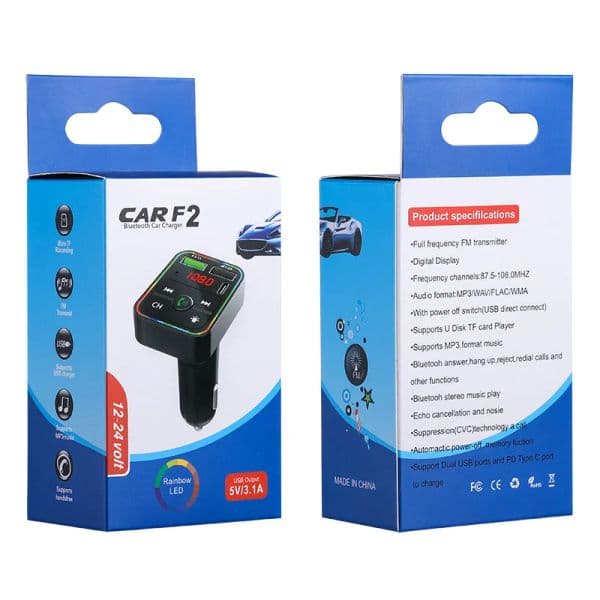 Mounted Bluetooth5.0 MP3 Player FM Transmitter of Vehicle Bluetooth PD Fast Charging Adapter Radio Modulator Car Charger
