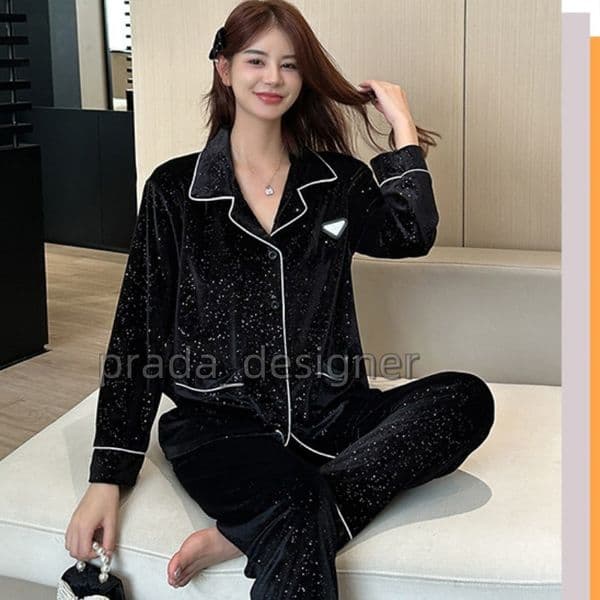 Sleepwear designer pajamas nightgowns women Pama Set Faux Silk Satin Pyjama Lapel Couple Pjs Short Sleeve Shirt Pants Homewear Loungewear sleepwear sets woman