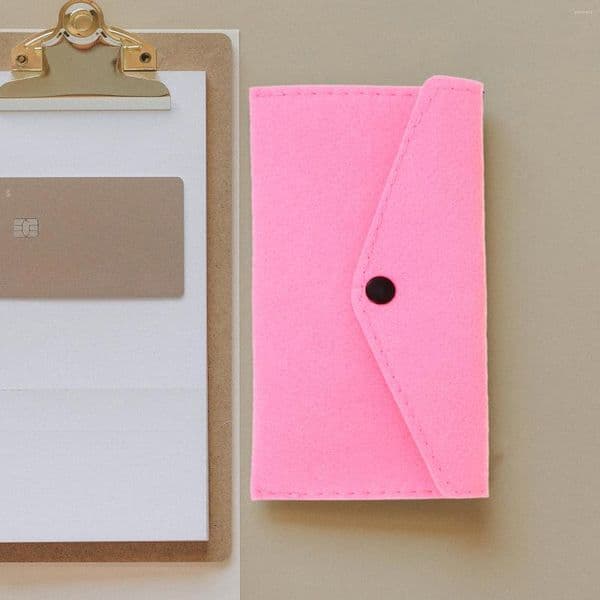 Gift Wrap 10 Pcs Felt Envelope Phone Storage Envelops Bag Snap Button Bags Pockets Money Holders Packets