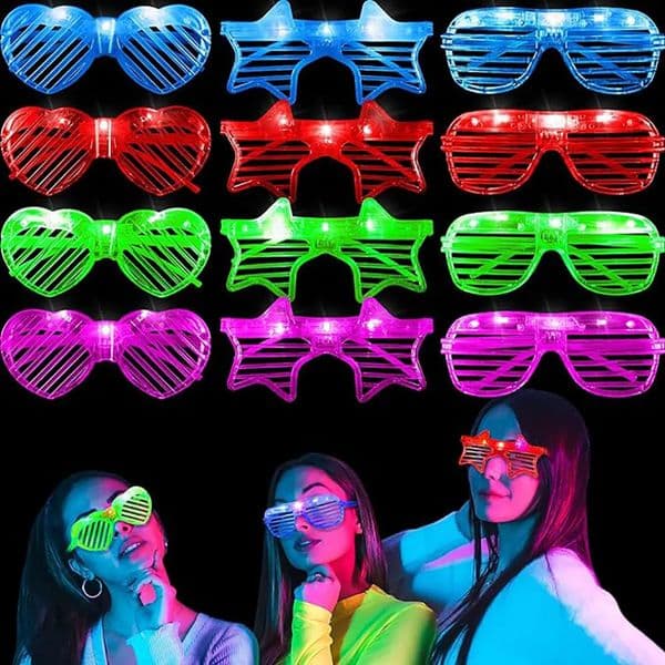 Glow In The Dark Glasses Bulk Led Light Up Glasses Wedding Decor Party Favors Glow Glasses For Kids Adults Party Supplies 260520