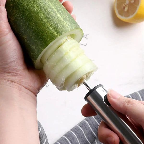 4pcs Replaceable Head Vegetable Spiral Cutter Vege Drill Spiralizer Digging Device Corer Device Corer For Stuffed Vegetables 241105