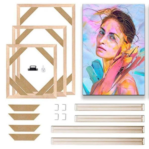 DIY Natural Wooden Pictures Frame For Wall Canvas Frame Diamond Painting Large Size Picture Poster Wall Frame Pine Home DecorXJ241104